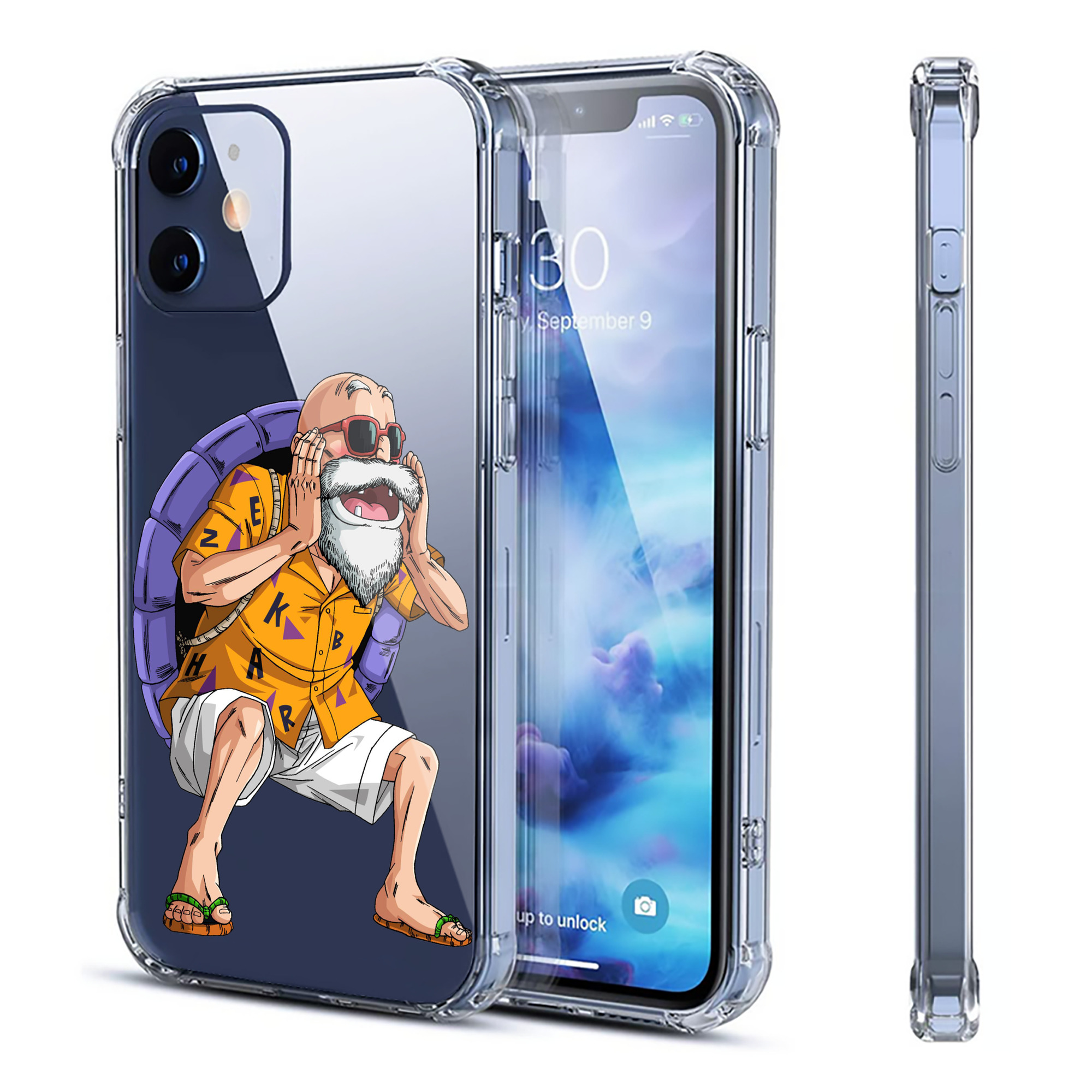 （画像用） ドラゴンボール 亀仙人（かめせんにん） DRAGON BALL Master Roshi Kame Sennin 【iPhone 12シリーズ対応】透明スマホケース（クリアソフトケース）